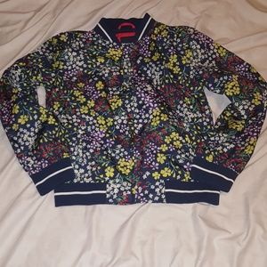 Blue Floral The Gap Kids Varsity Style Jacket XL